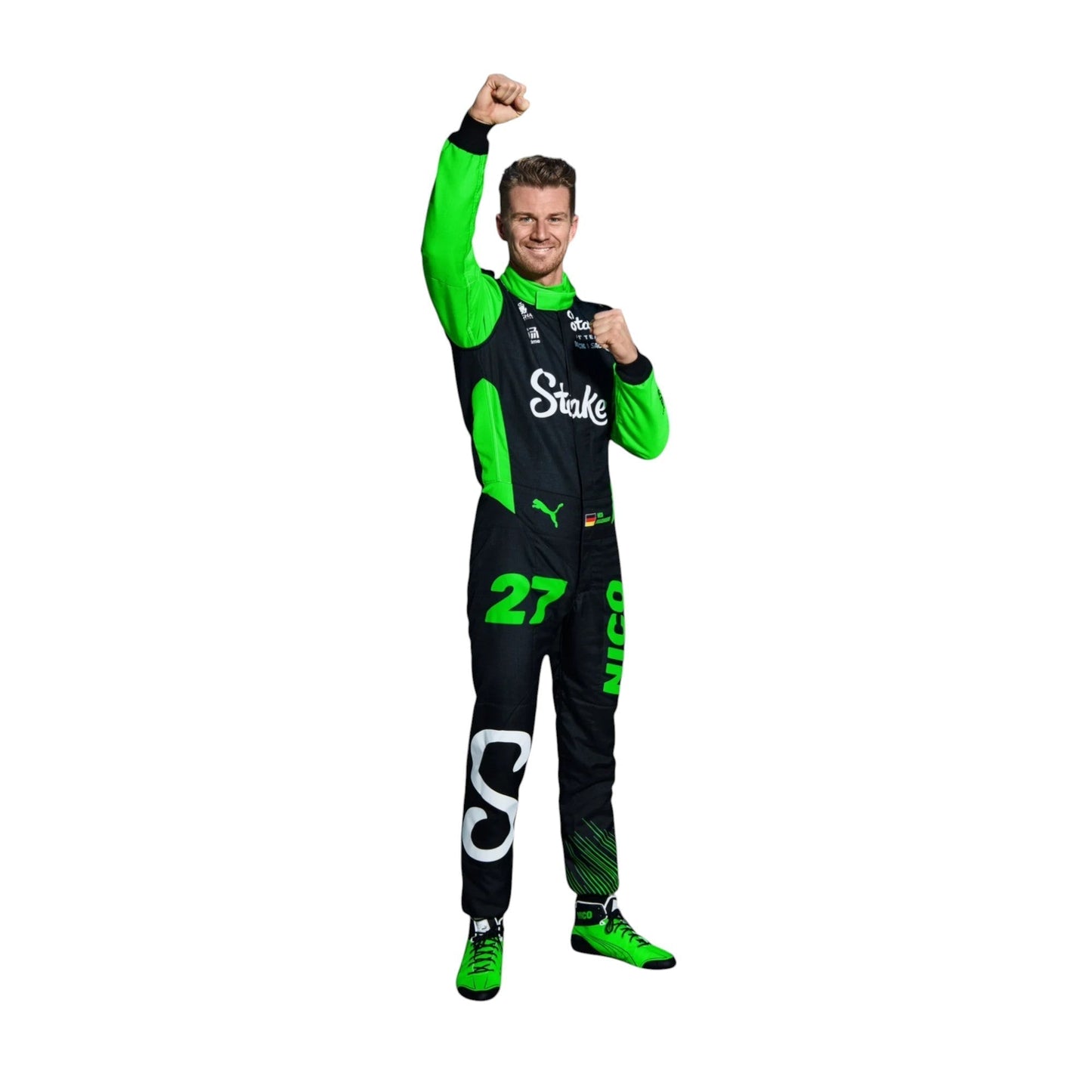 2025 Nico Hulkenberg kick Sauber f1 Race Suit