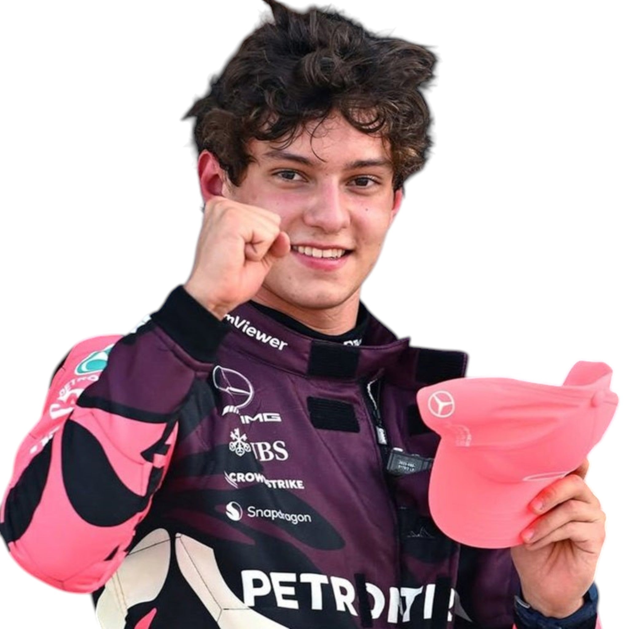 Andrea Kimi Antonelli 2025 Mercedes-AMG Petronas Miami GP F1 Race Suit - view 2 | NOVAPULSE RACEWEAR