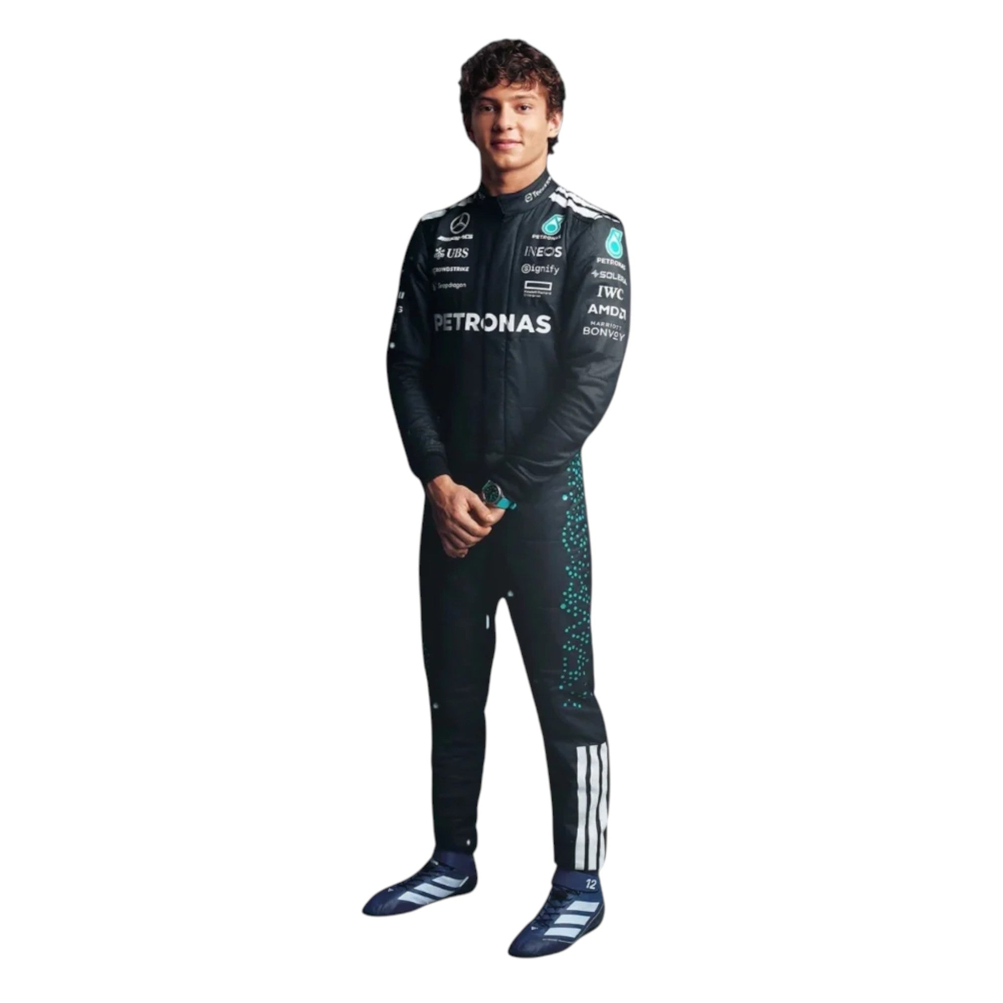 Andrea Kimi Antonelli 2025 Mercedes AMG Petronas F1 Race Suit - view 2 | NOVAPULSE RACEWEAR