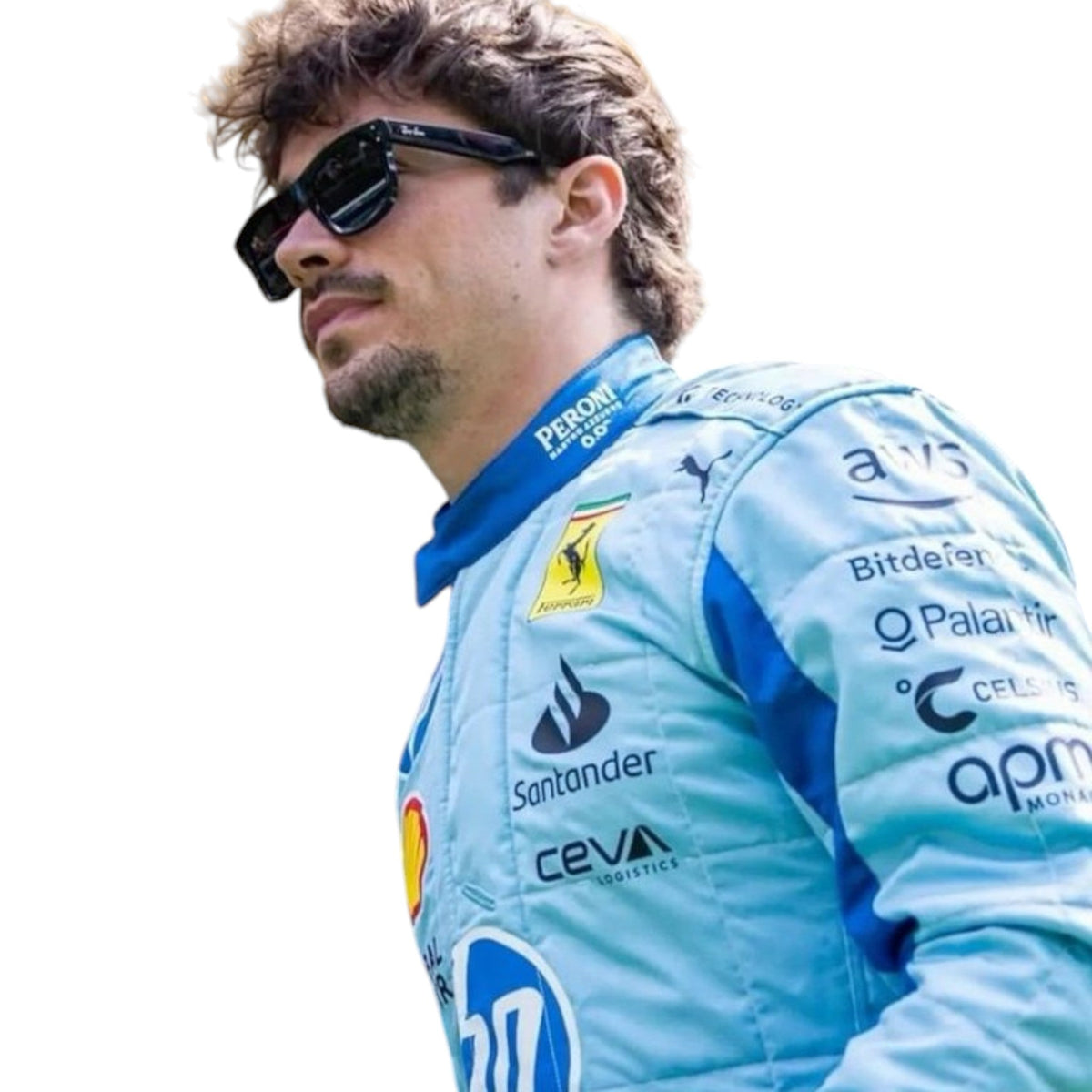 Charles Leclerc 2024 Ferrari Miami GP F1 Race Suit - view 4 | NOVAPULSE RACEWEAR