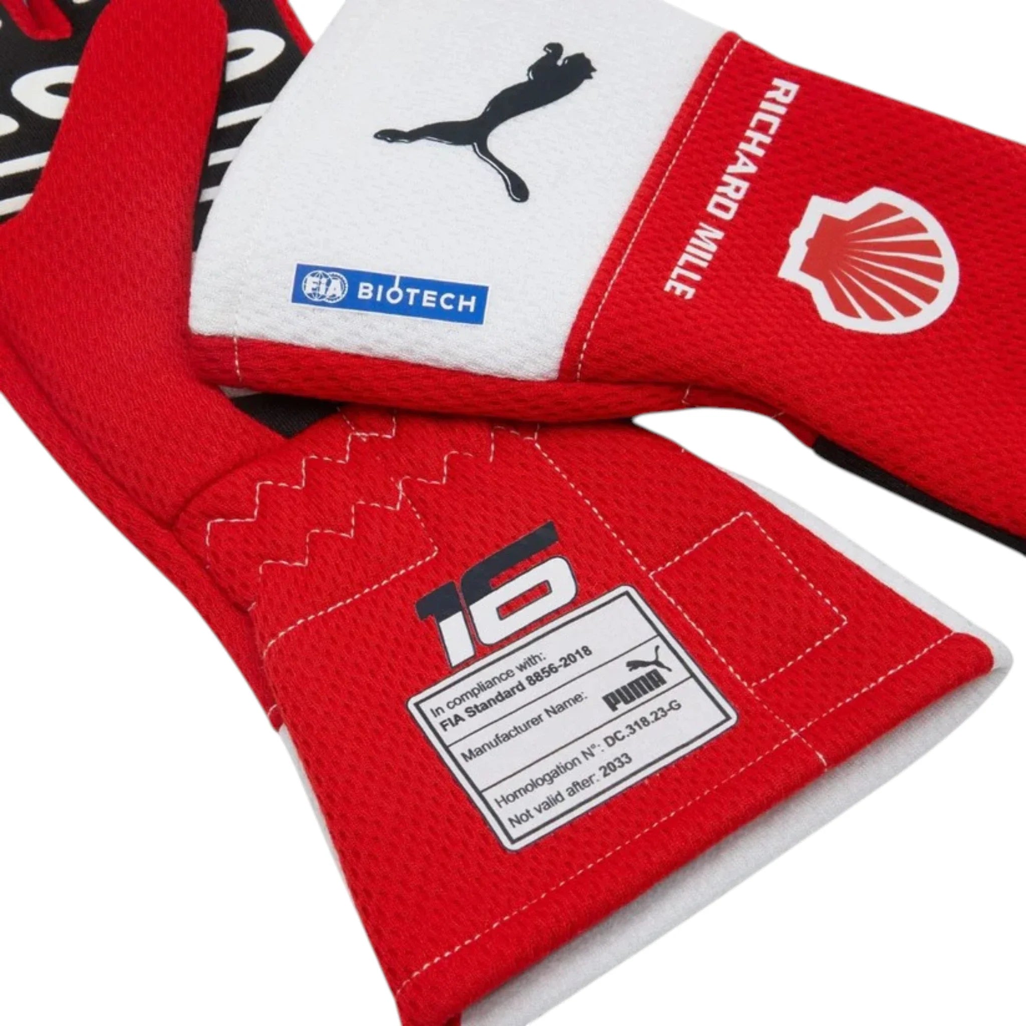 Charles Leclerc Ferrari F1 Racing Gloves - view 2 | NOVAPULSE RACEWEAR