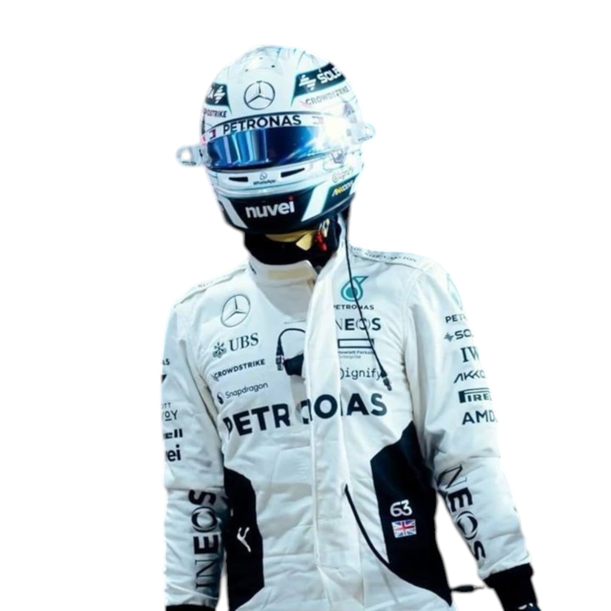 George Russel 2024 Mercedes-AMG Petronas Qatar GP F1 Race Suit - view 5 | NOVAPULSE RACEWEAR