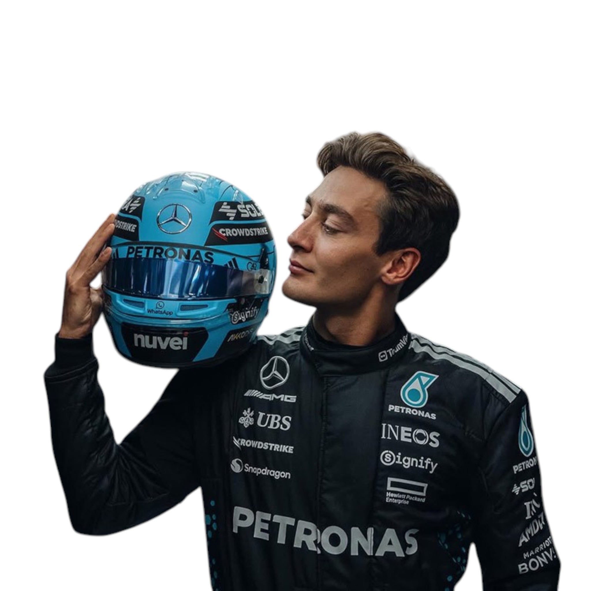 George Russel 2025 Mercedes AMG Petronas F1 Race Suit | NOVAPULSE RACEWEAR