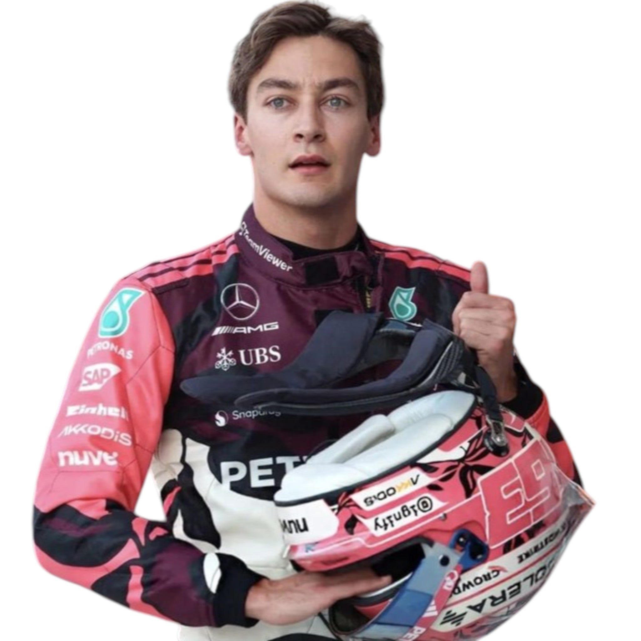 George Russel 2025 Mercedes AMG Petronas Miami GP F1 Race Suit | NOVAPULSE RACEWEAR