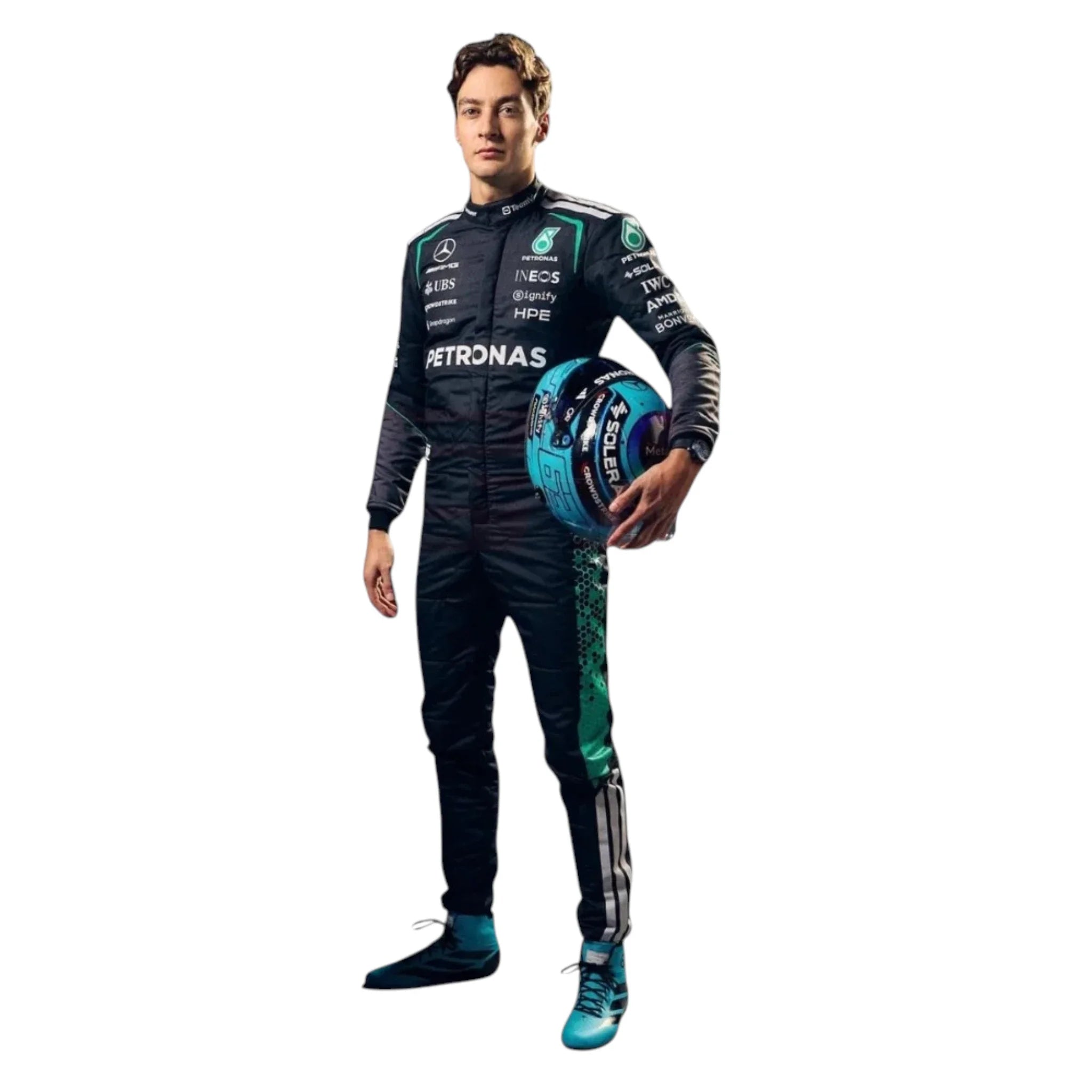 George Russel 2026 Mercedes-AMG Petronas F1 Race Suit - view 2 | NOVAPULSE RACEWEAR