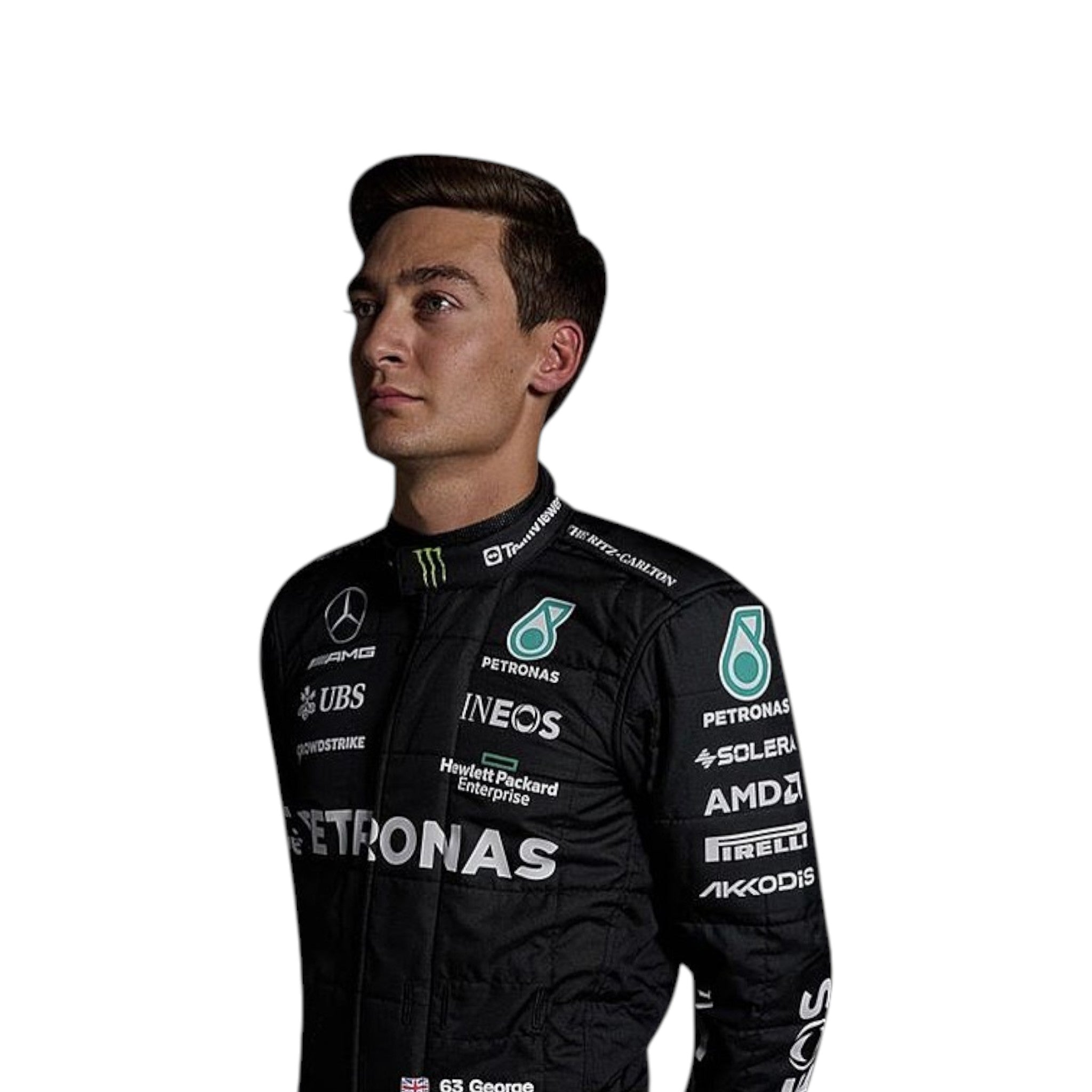 George Russell 2023 Mercedes AMG Petronas F1 Race Suit - view 4 | NOVAPULSE RACEWEAR