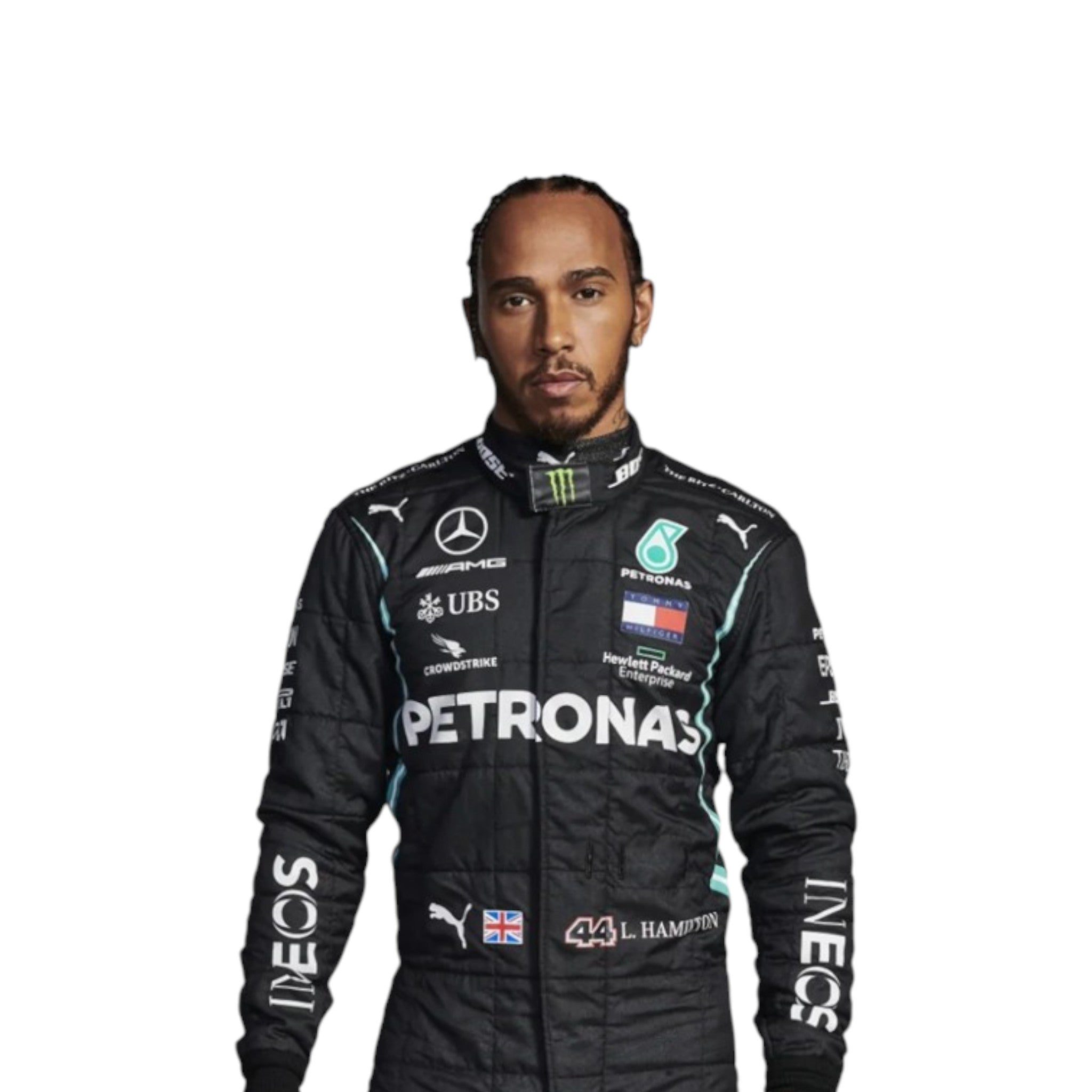 Lewis Hamilton 2021 Mercedes AMG Petronas F1 Race Suit - view 2 | NOVAPULSE RACEWEAR