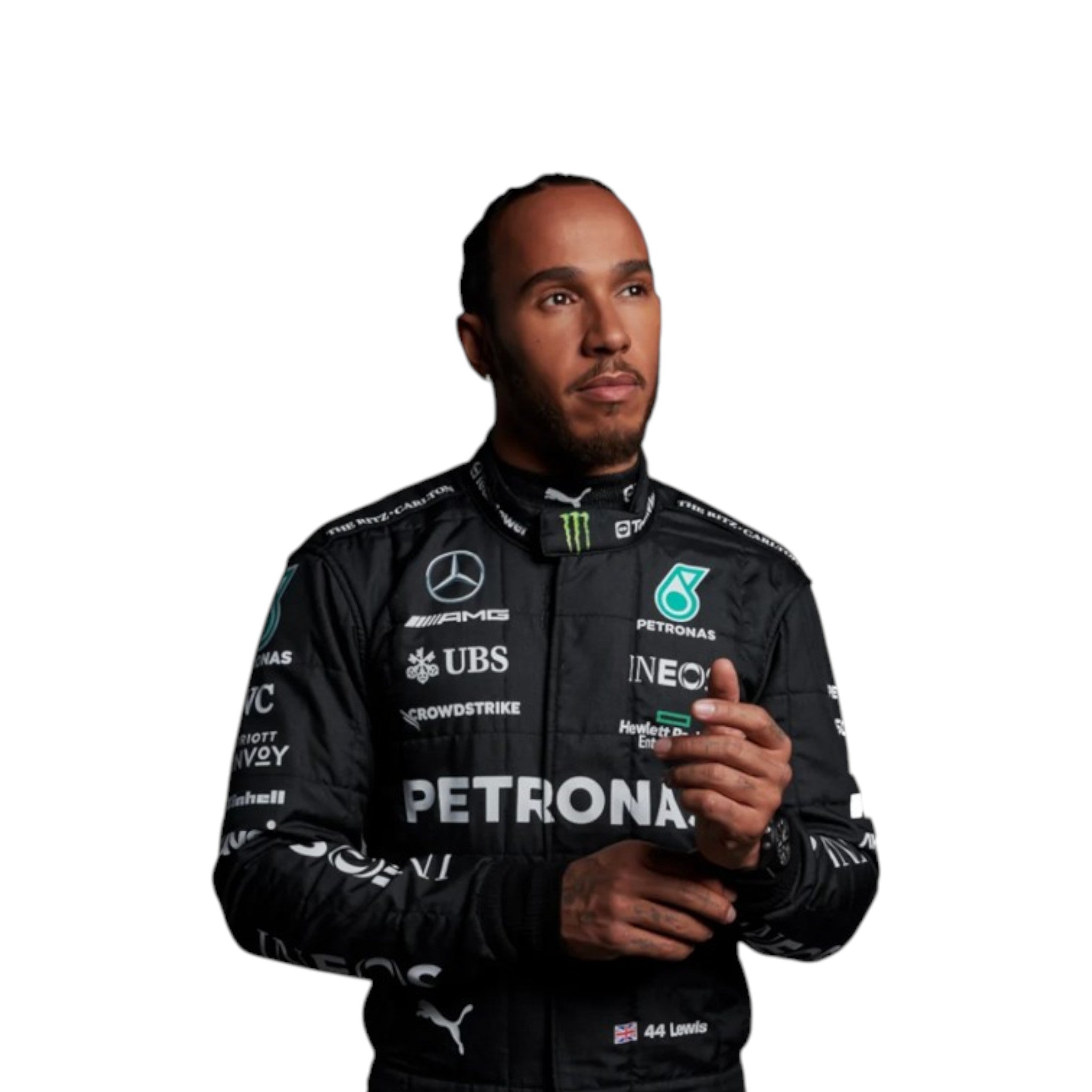 Lewis Hamilton 2023 Mercedes AMG Petronas F1 Race Suit - view 2 | NOVAPULSE RACEWEAR
