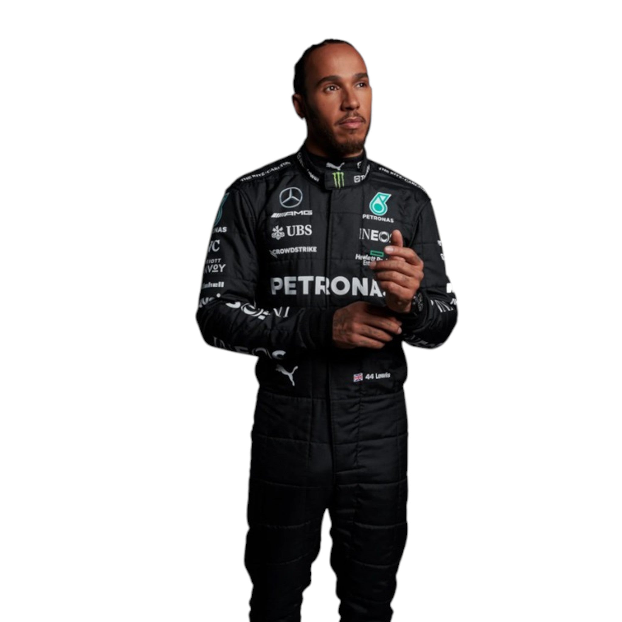 Lewis Hamilton 2023 Mercedes AMG Petronas F1 Race Suit - view 3 | NOVAPULSE RACEWEAR
