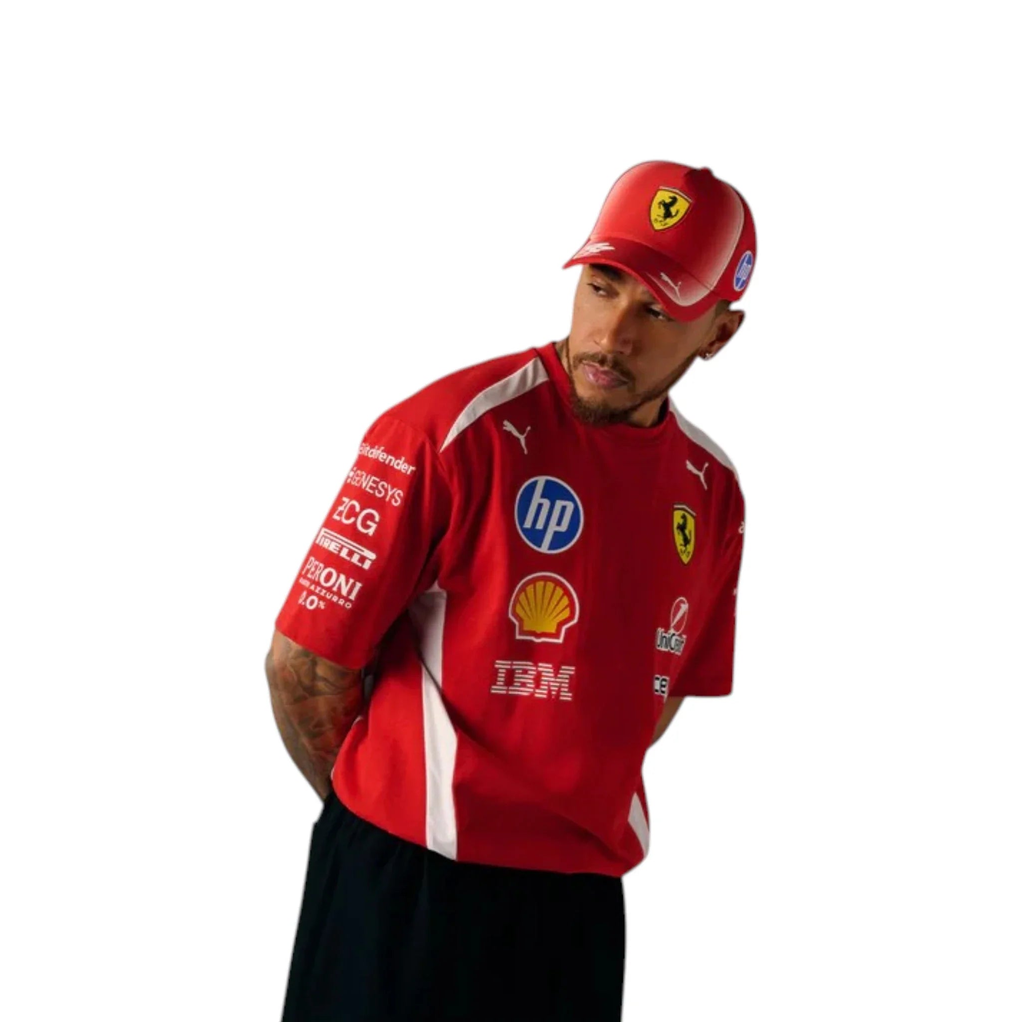 Lewis Hamilton 2025 Ferrari F1 Racing T-Shirt - view 3 | NOVAPULSE RACEWEAR