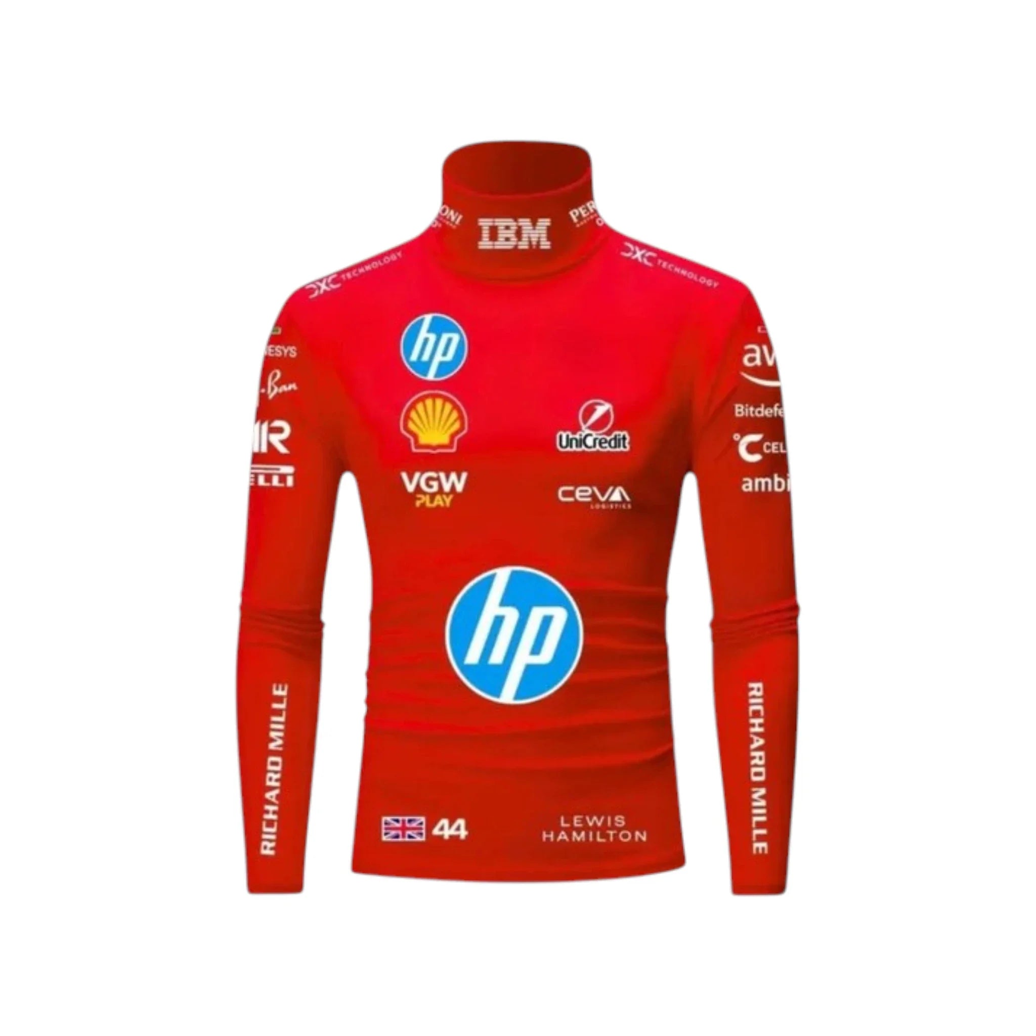 Lewis Hamilton 2025 Ferrari F1 Undershirt (Red) | NOVAPULSE RACEWEAR