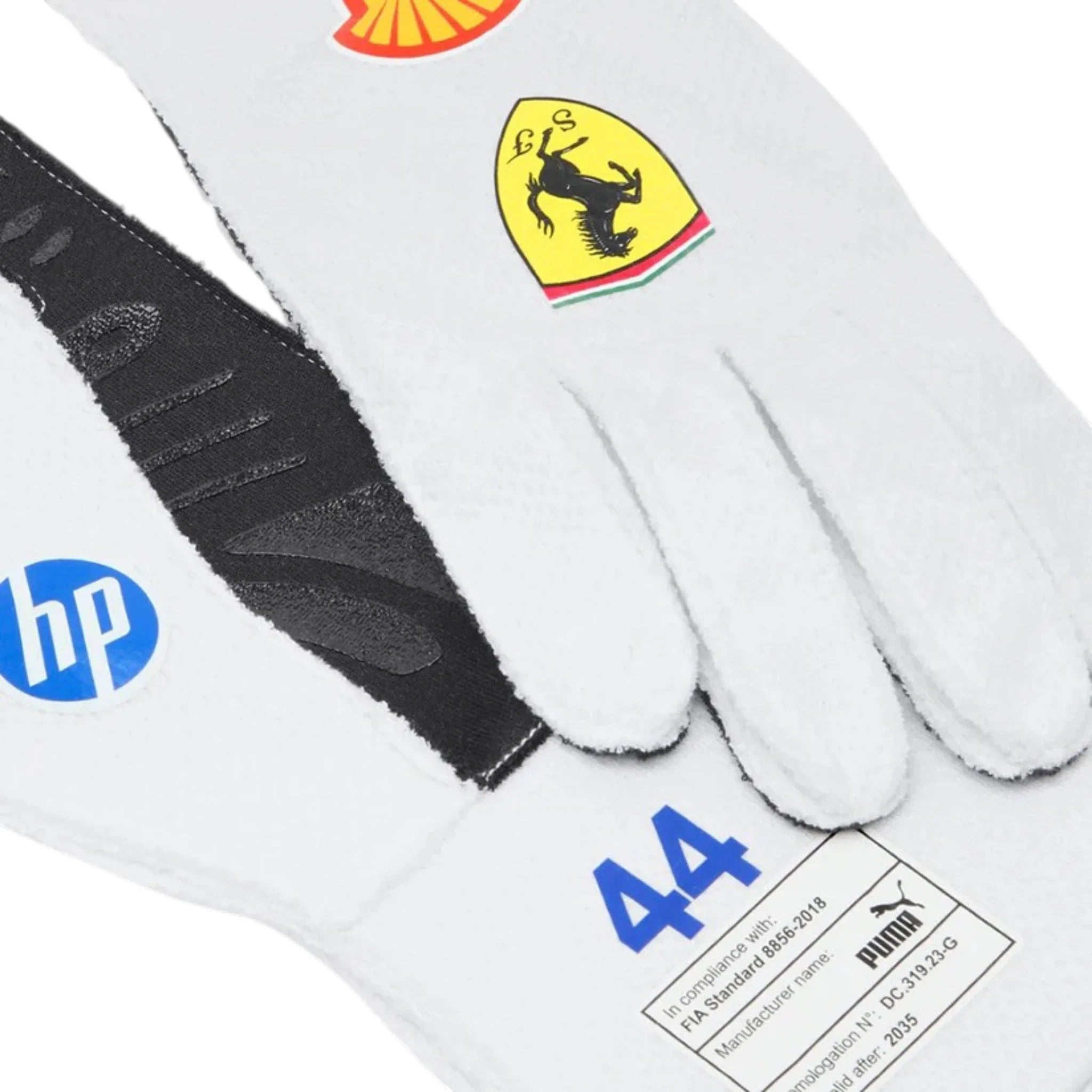 Lewis Hamilton 2025 Ferrari Miami GP F1 Racing Gloves - view 2 | NOVAPULSE RACEWEAR