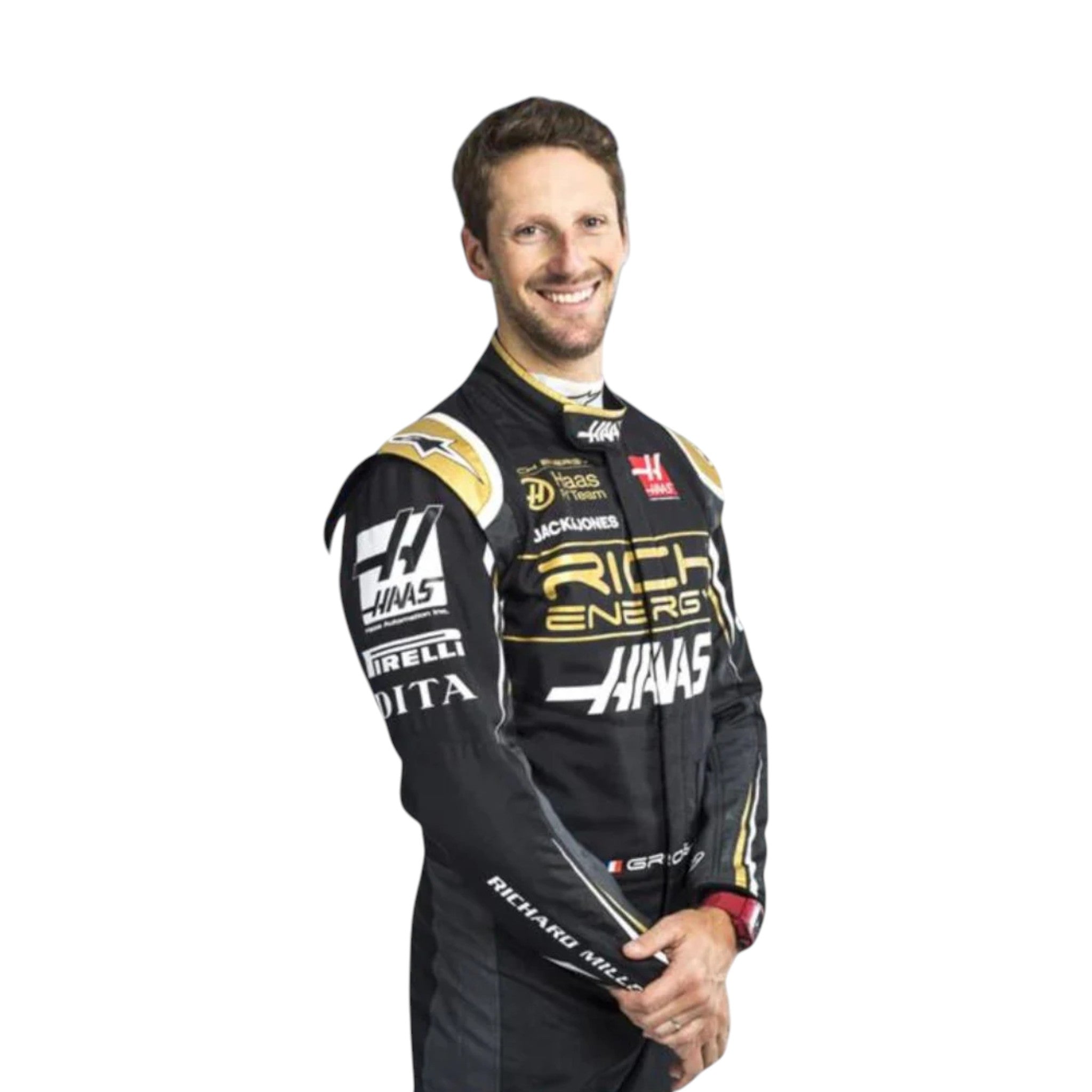Romain Grosjean 2019 Haas F1 Race Suit - view 2 | NOVAPULSE RACEWEAR